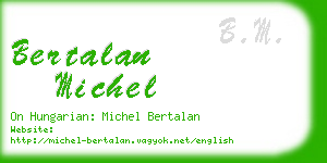 bertalan michel business card